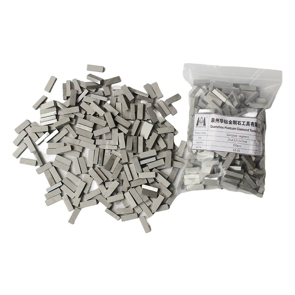 Segments de scie &agrave; ruban diamant&eacute;s pour le sciage de blocs de marbre de pr&eacute;cision