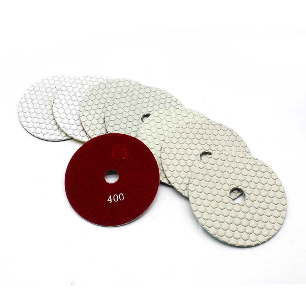Tampons diamant&eacute;s flexibles hexagonaux pour divers brillants de pierre