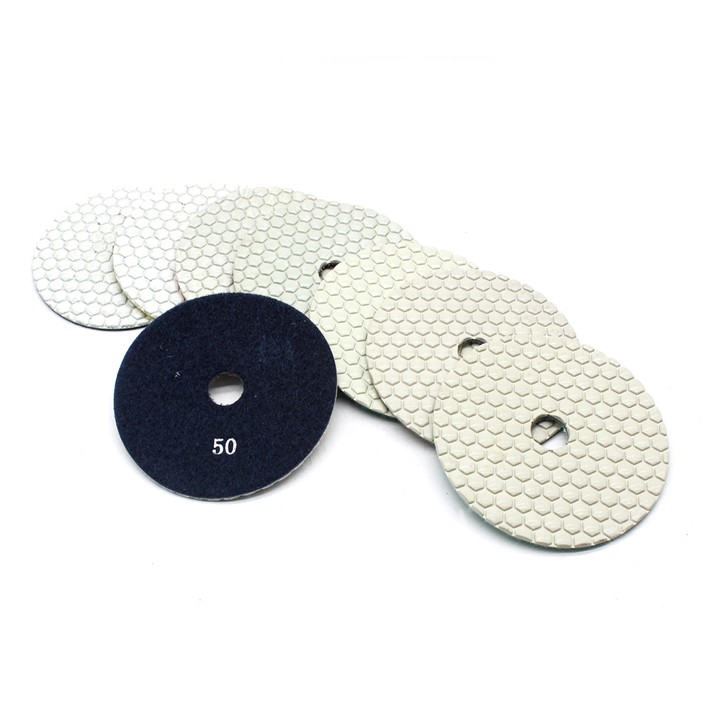 Tampons diamant&eacute;s flexibles hexagonaux pour divers brillants de pierre