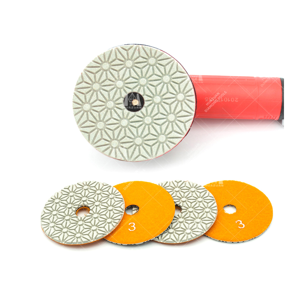 Tampons diamant&eacute;s flexibles Flower Design adapt&eacute;s aux applications s&egrave;ches et humides
