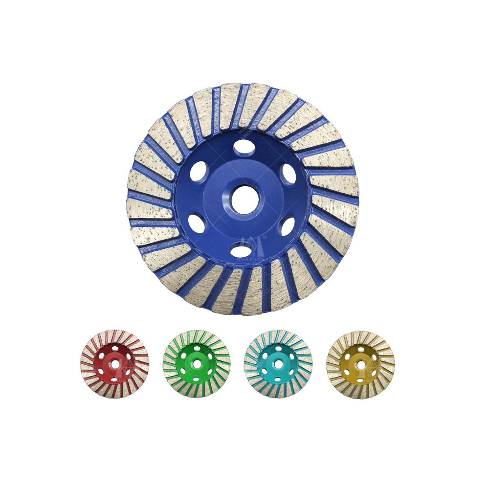 Disque de meulage &agrave; rang&eacute;e Turbo pour meuleuse d'angle, polissage du b&eacute;ton 